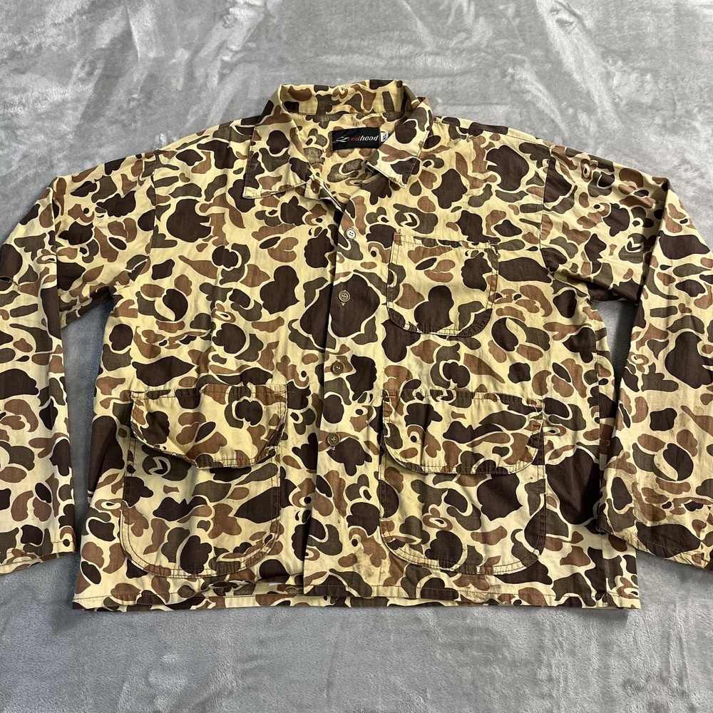 Vintage RedHead Shirt Mens XL Brown Camo Long Sleeve Button Up Hunting Pockets